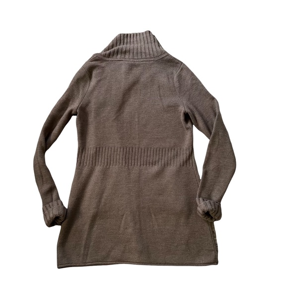 Athleta Chill Factor Asymmetrical Long Cardigan Sweater Sz Medium - Picture 8 of 12